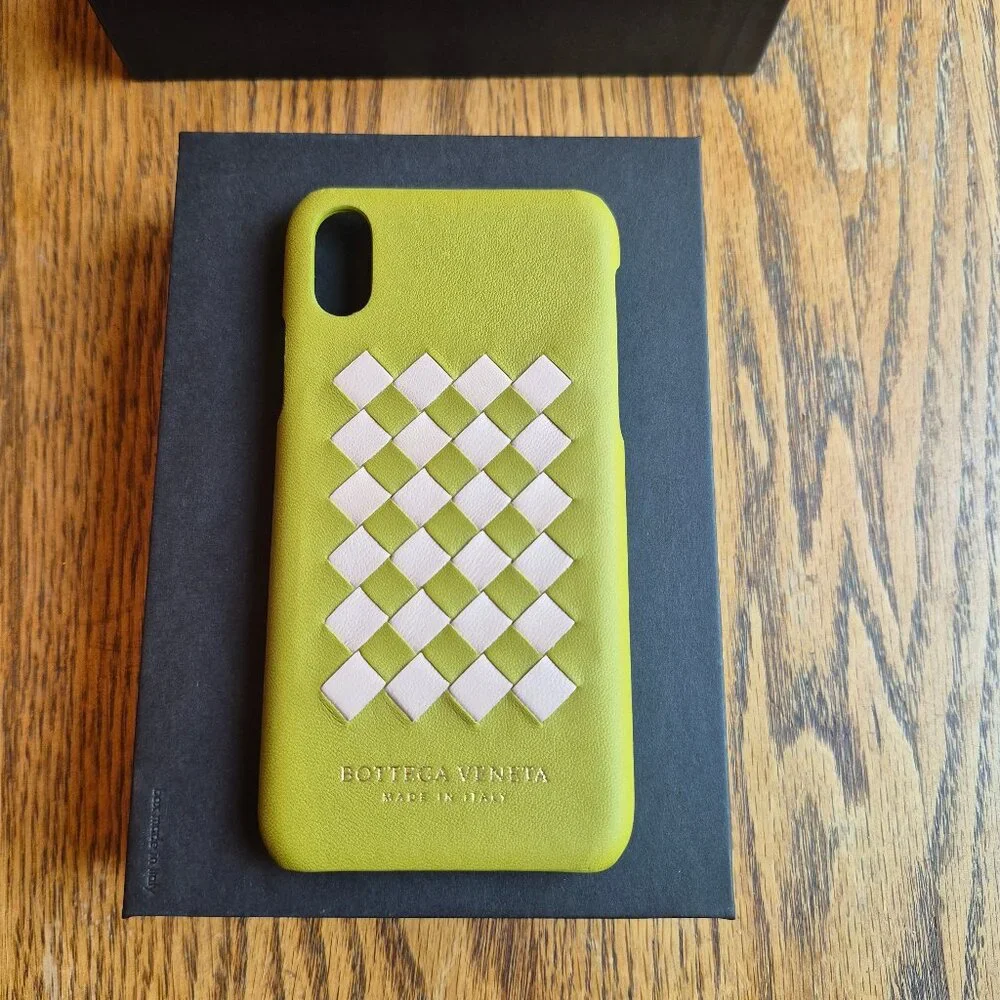 NIB Bottega Veneta Intrecciato Leather iPhone X Case in Chamomile Holiday Gifts